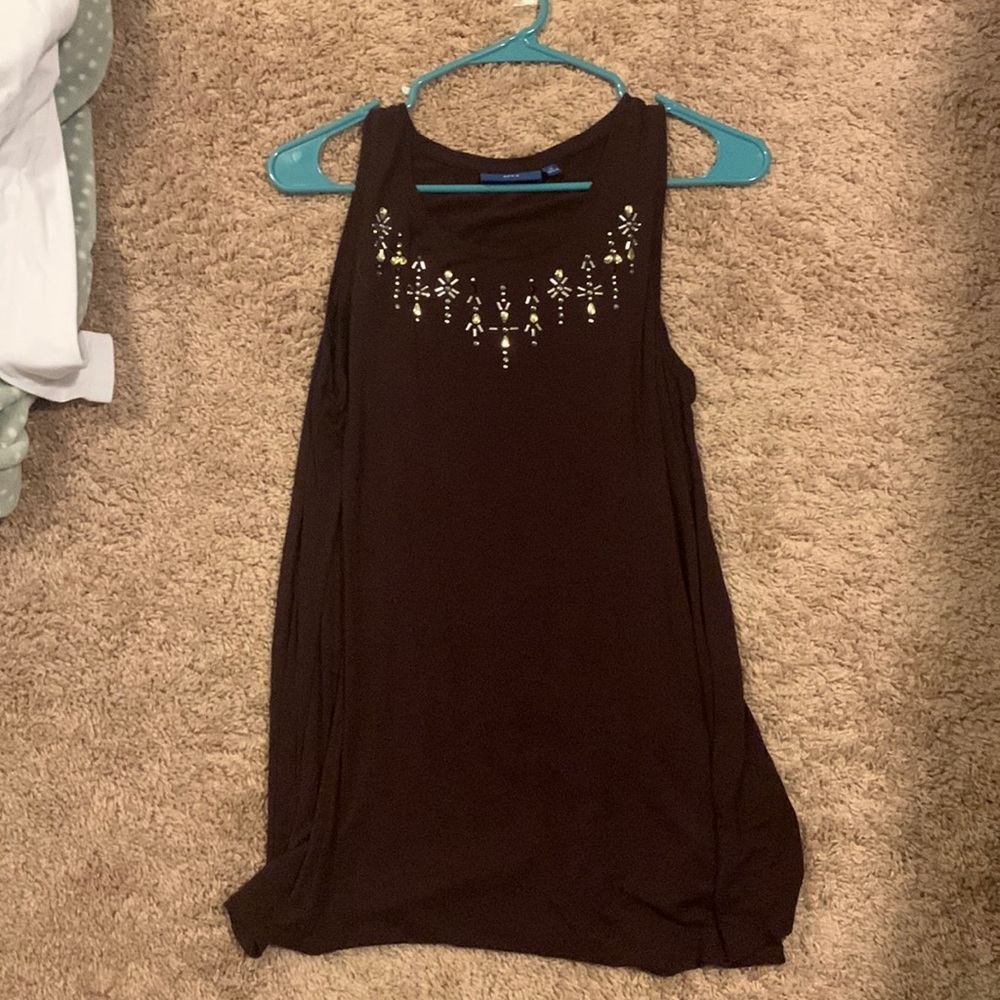 Apt. 9 tank with jewels on neckline, size M